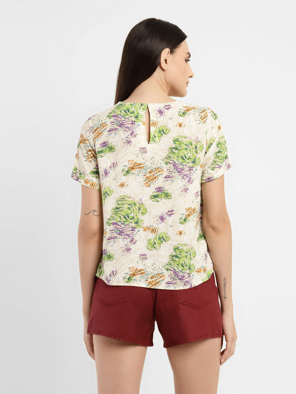 Women's Floral Round Neck Top - Image 3