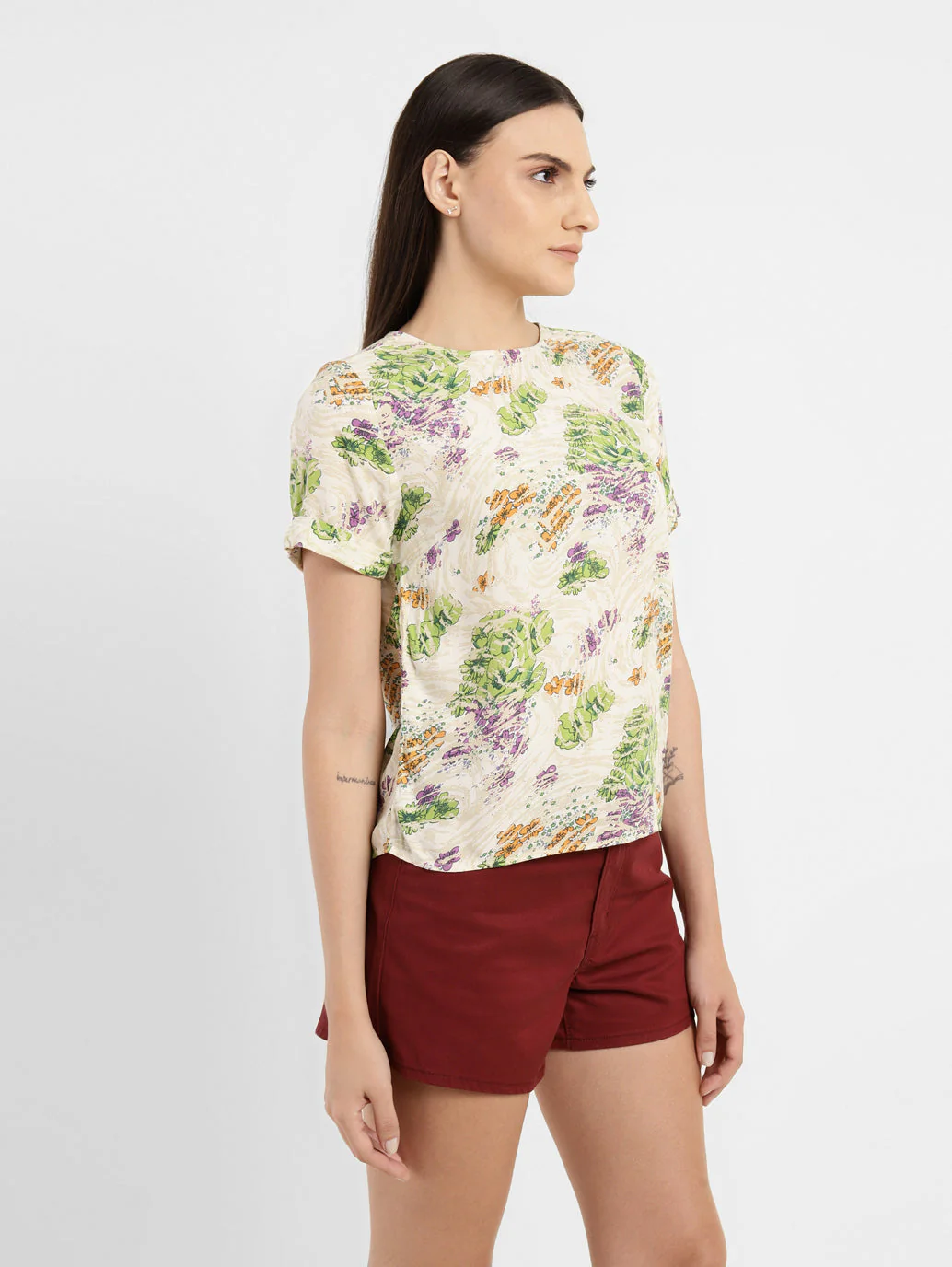 Women's Floral Round Neck Top - Image 4