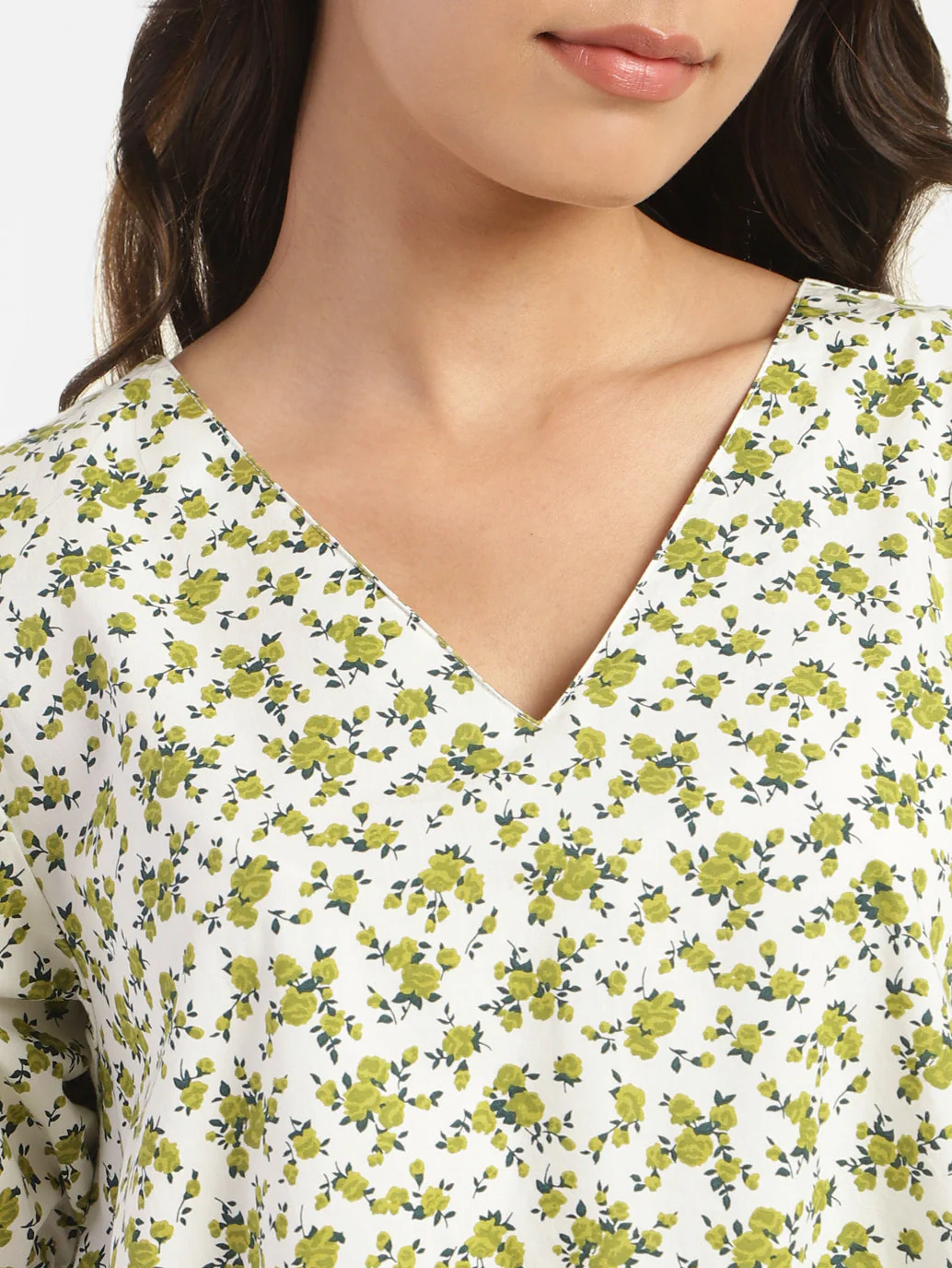 Women's Floral Print V Neck Dress - Image 5