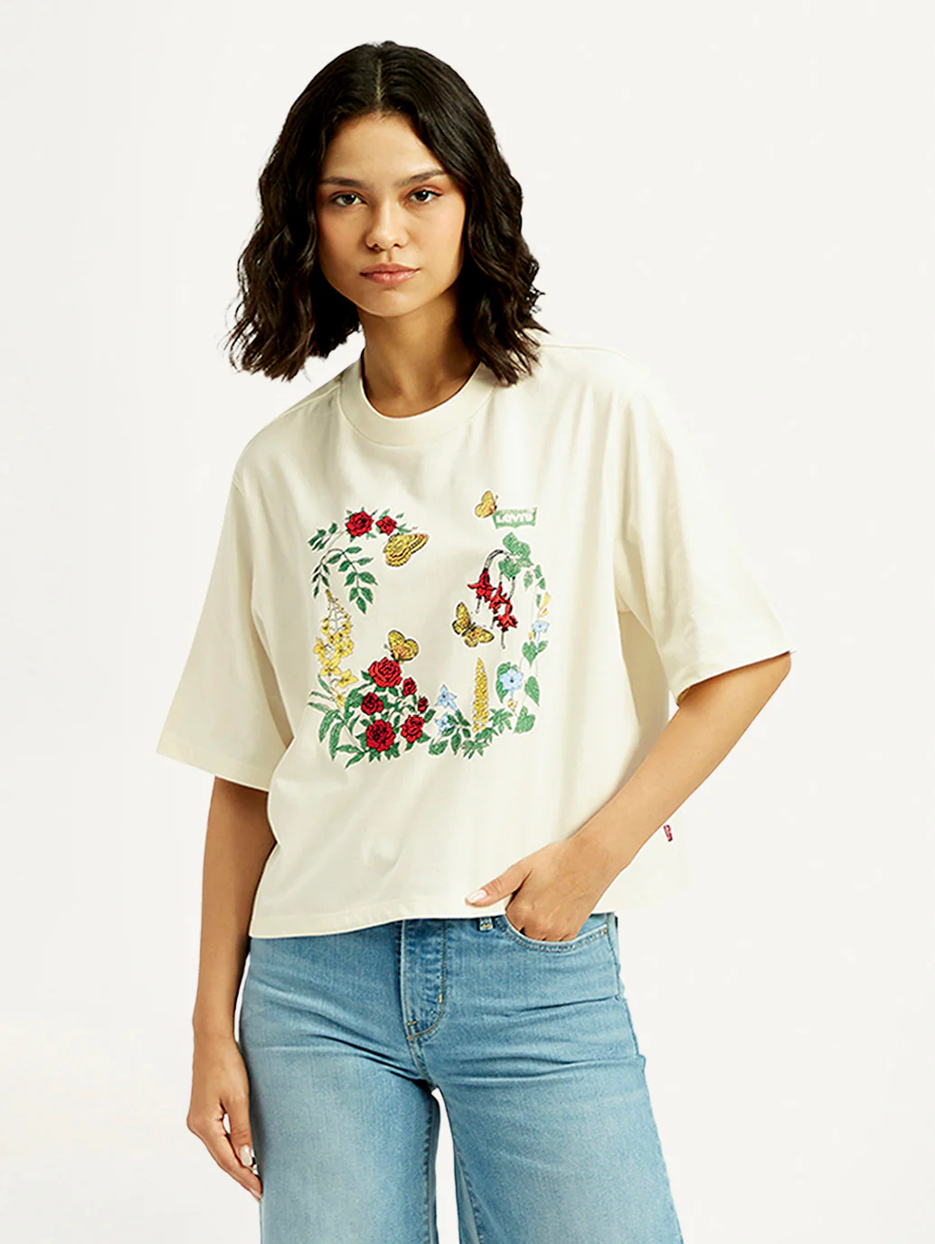 Women's Floral Relaxed Fit T-shirt - Image 2