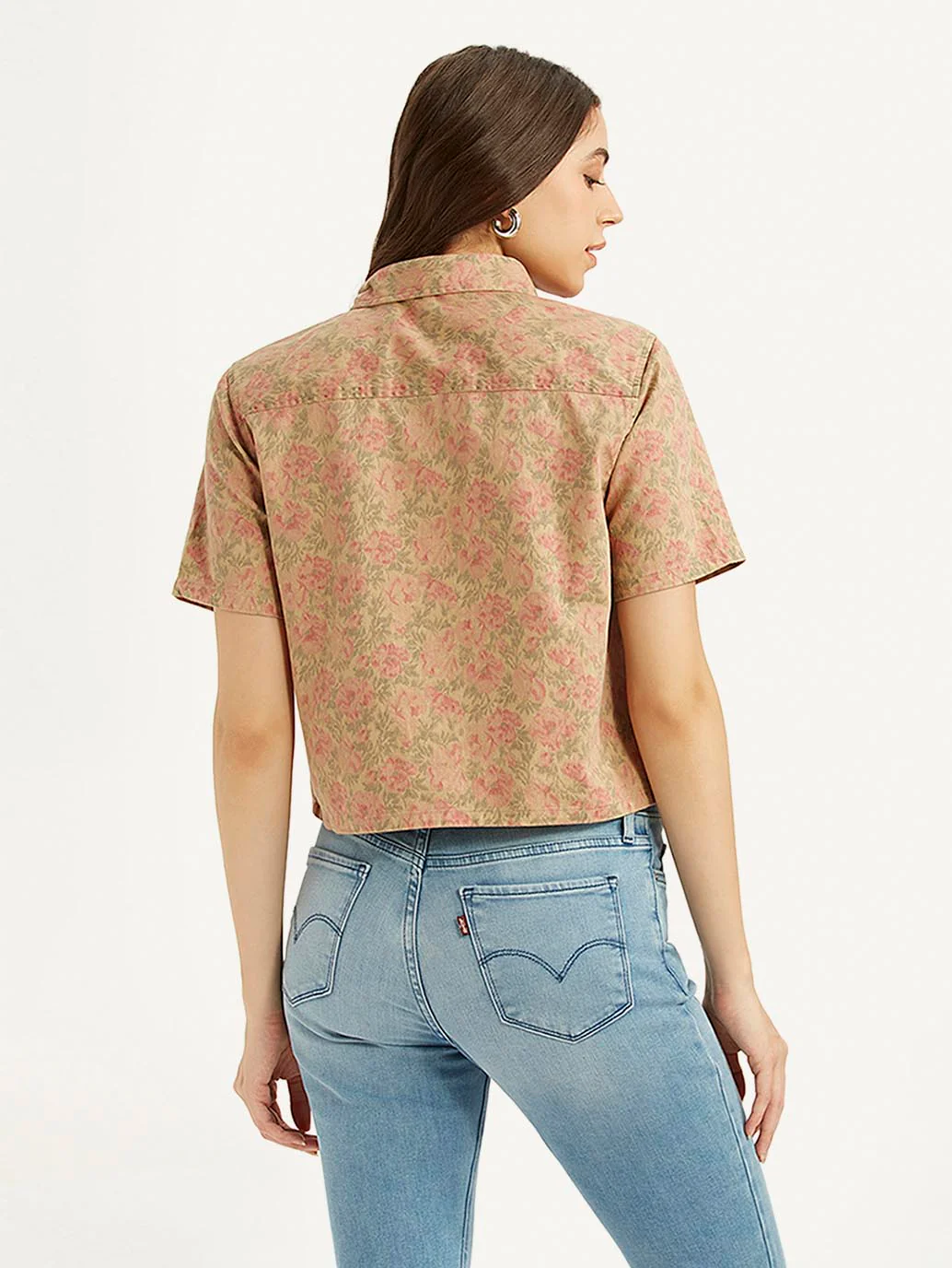Women's Floral Spread Collar Shirt - Image 3