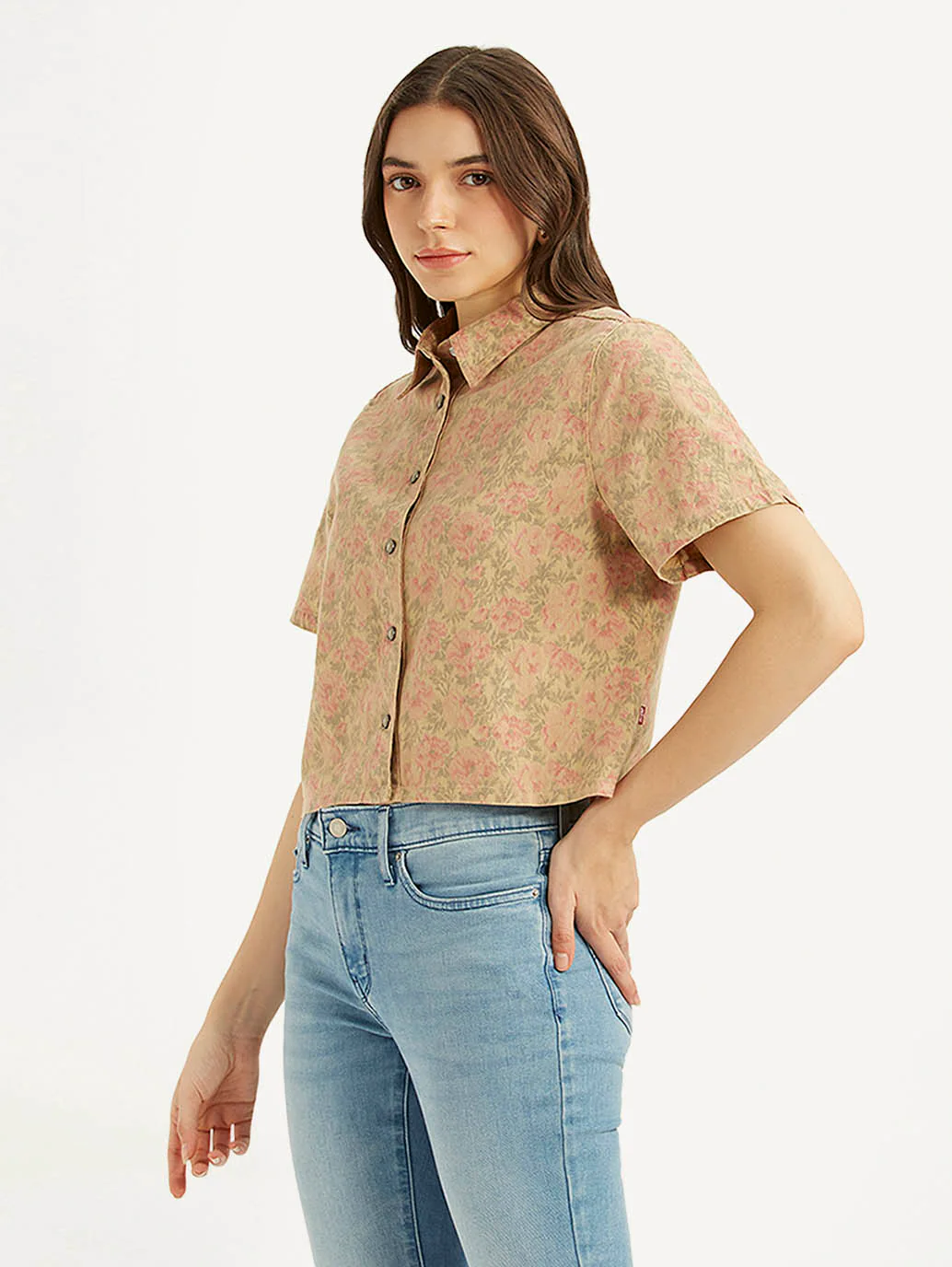 Women's Floral Spread Collar Shirt - Image 5