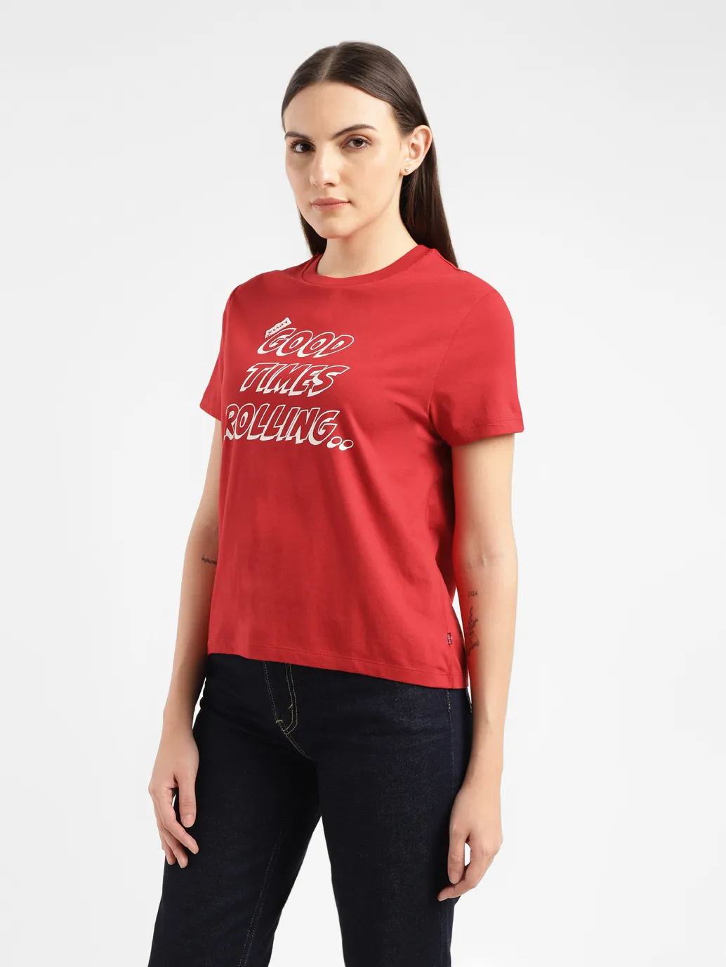 Women's Graphic Crew Neck T-shirt - Image 4