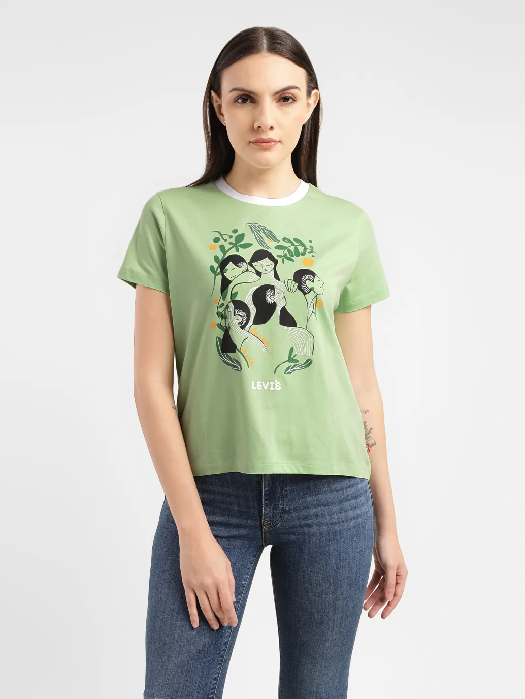 Women's Graphic Crew Neck T-shirt - Image 2