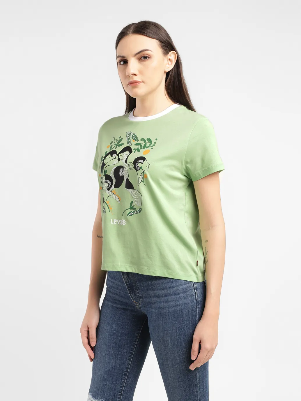 Women's Graphic Crew Neck T-shirt - Image 4