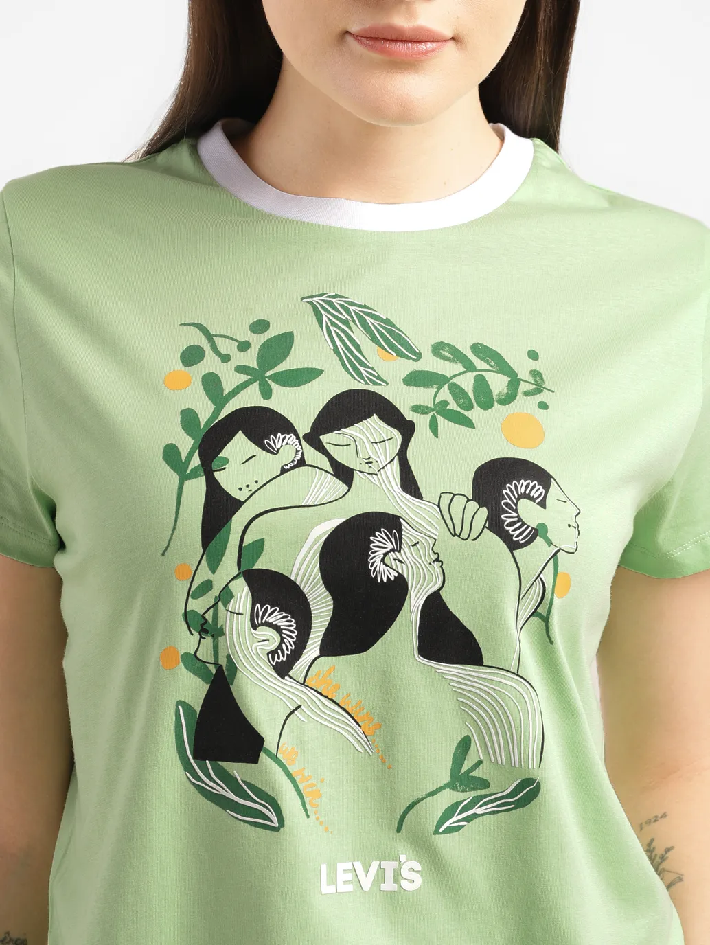 Women's Graphic Crew Neck T-shirt - Image 5