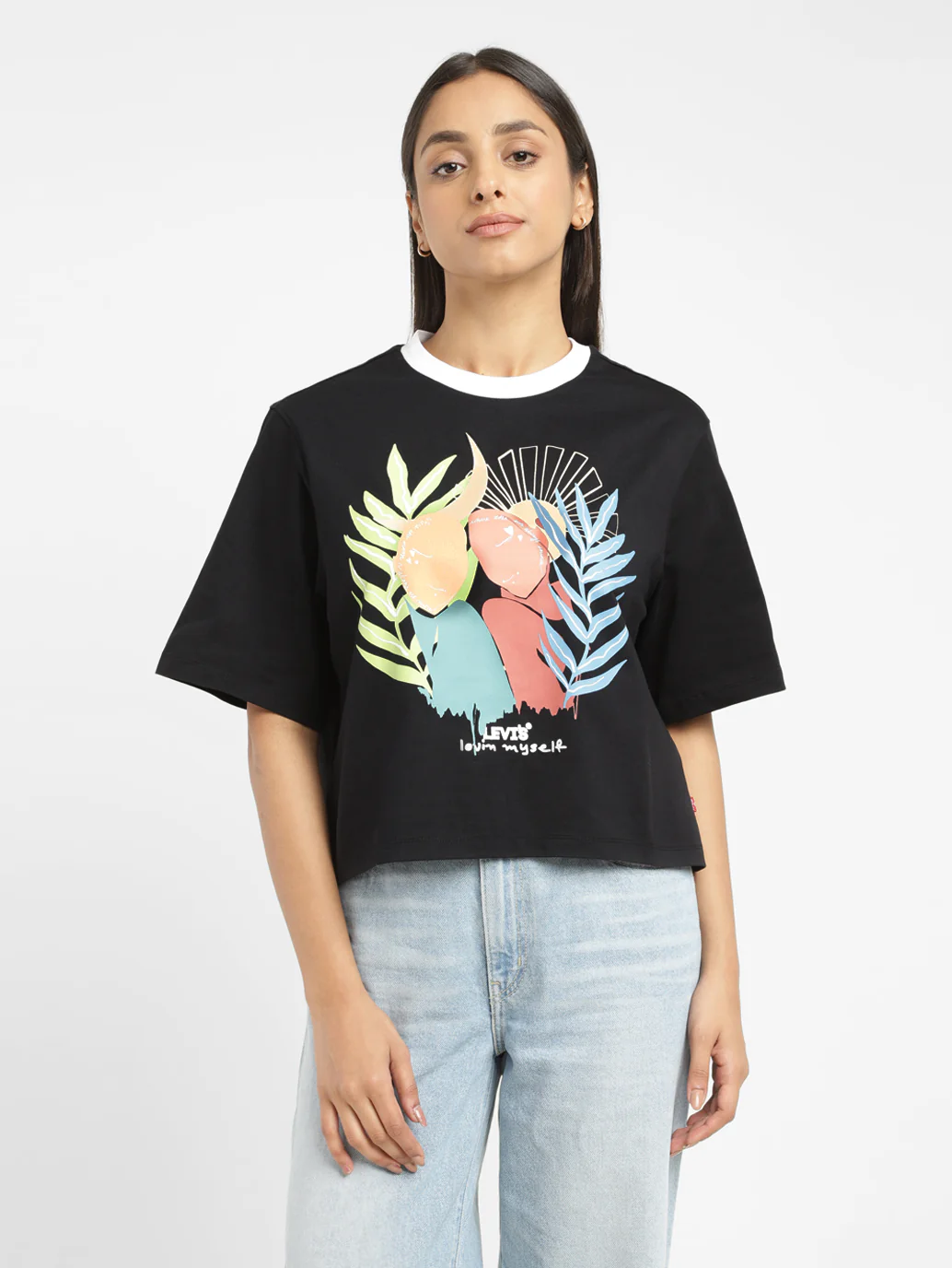 Women's Graphic Print Boxy T-Shirt - Image 2