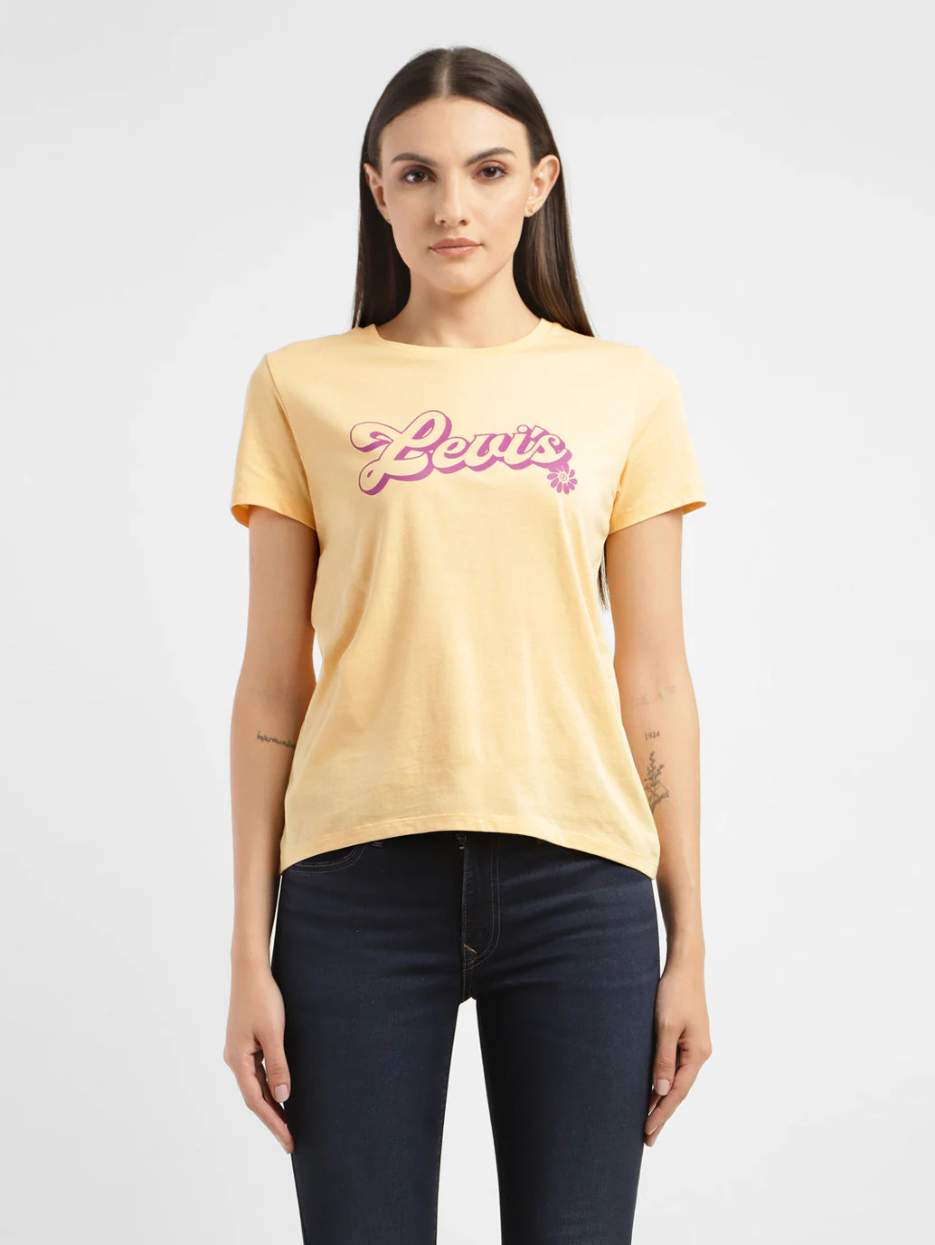 Women's Brand Logo Regular Fit T-shirt
