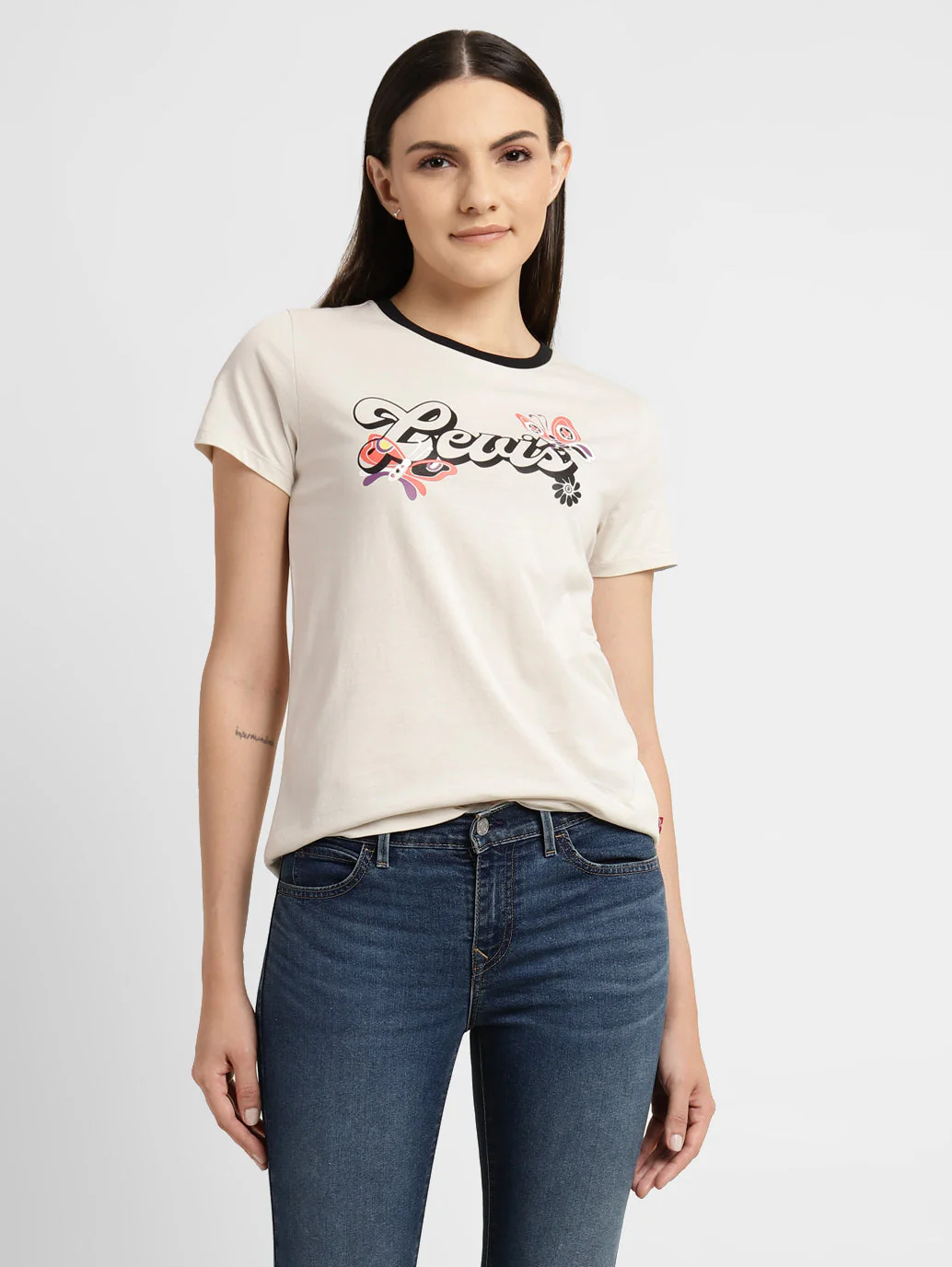 Women's Graphic Print Crew Neck T-shirt - Image 2