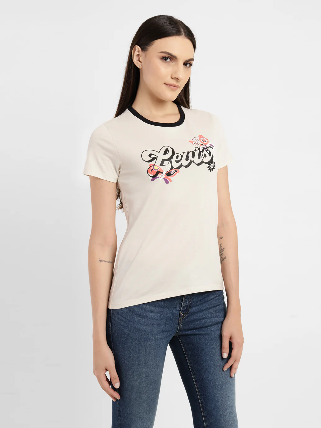 Women's Graphic Print Crew Neck T-shirt - Image 4
