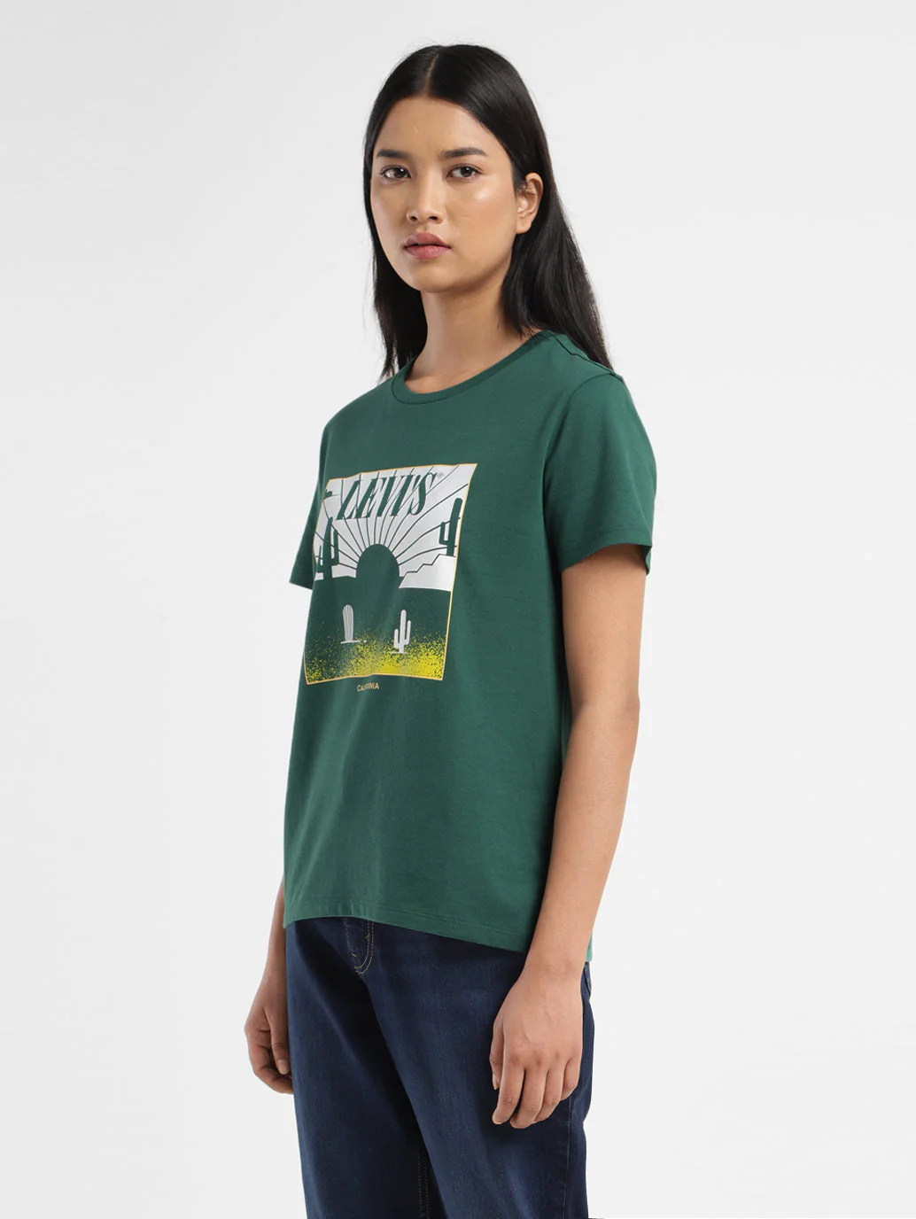 Women's Graphic Print Crew Neck T shirt - Image 3
