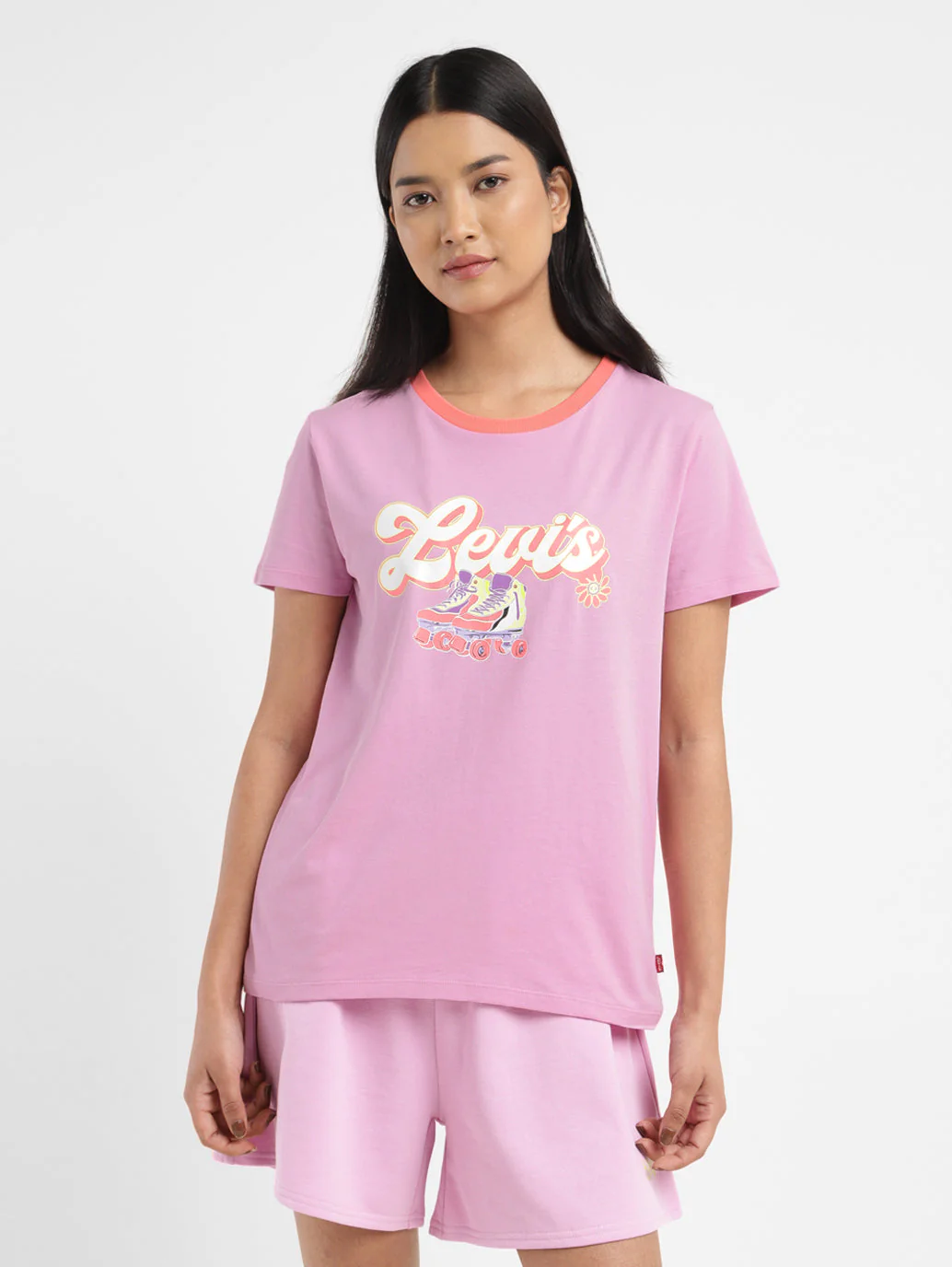 Women's Graphic Print Crew Neck T-shirt - Image 2