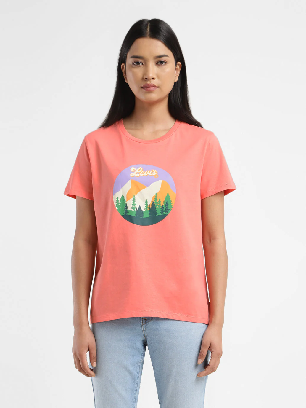 Women's Graphic Print Crew Neck T shirt - Image 2