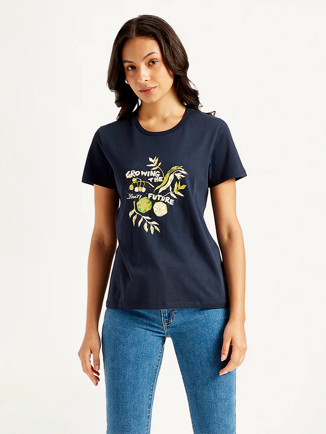 Women's Graphic Print Crew Neck T-shirt - Image 2