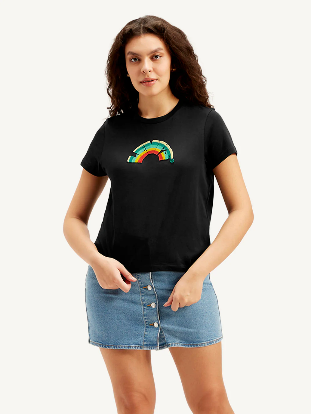 Women's Graphic Print Crew Neck T-shirt - Image 2