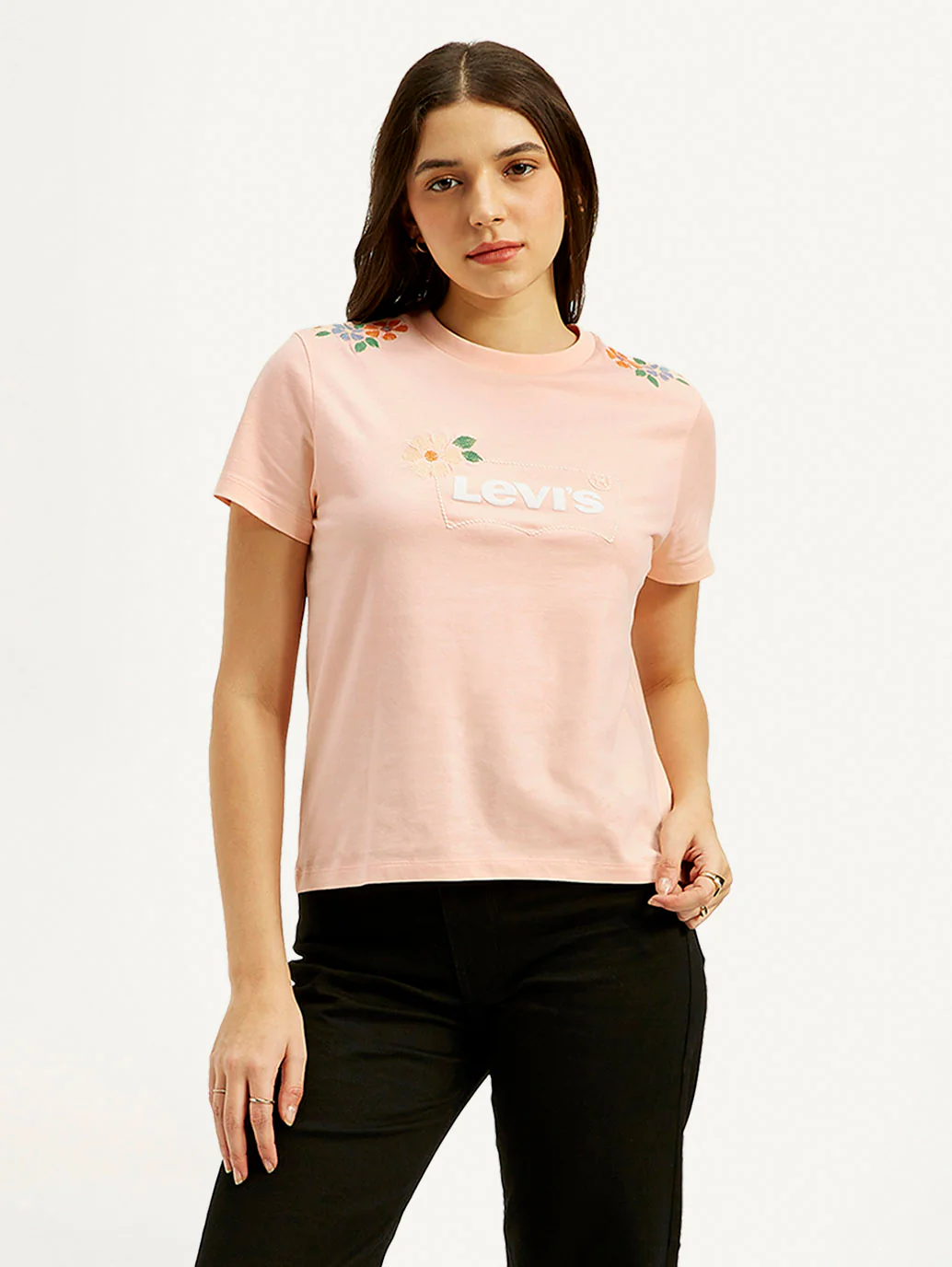 Women's Graphic Print Crew Neck T-shirt - Image 2
