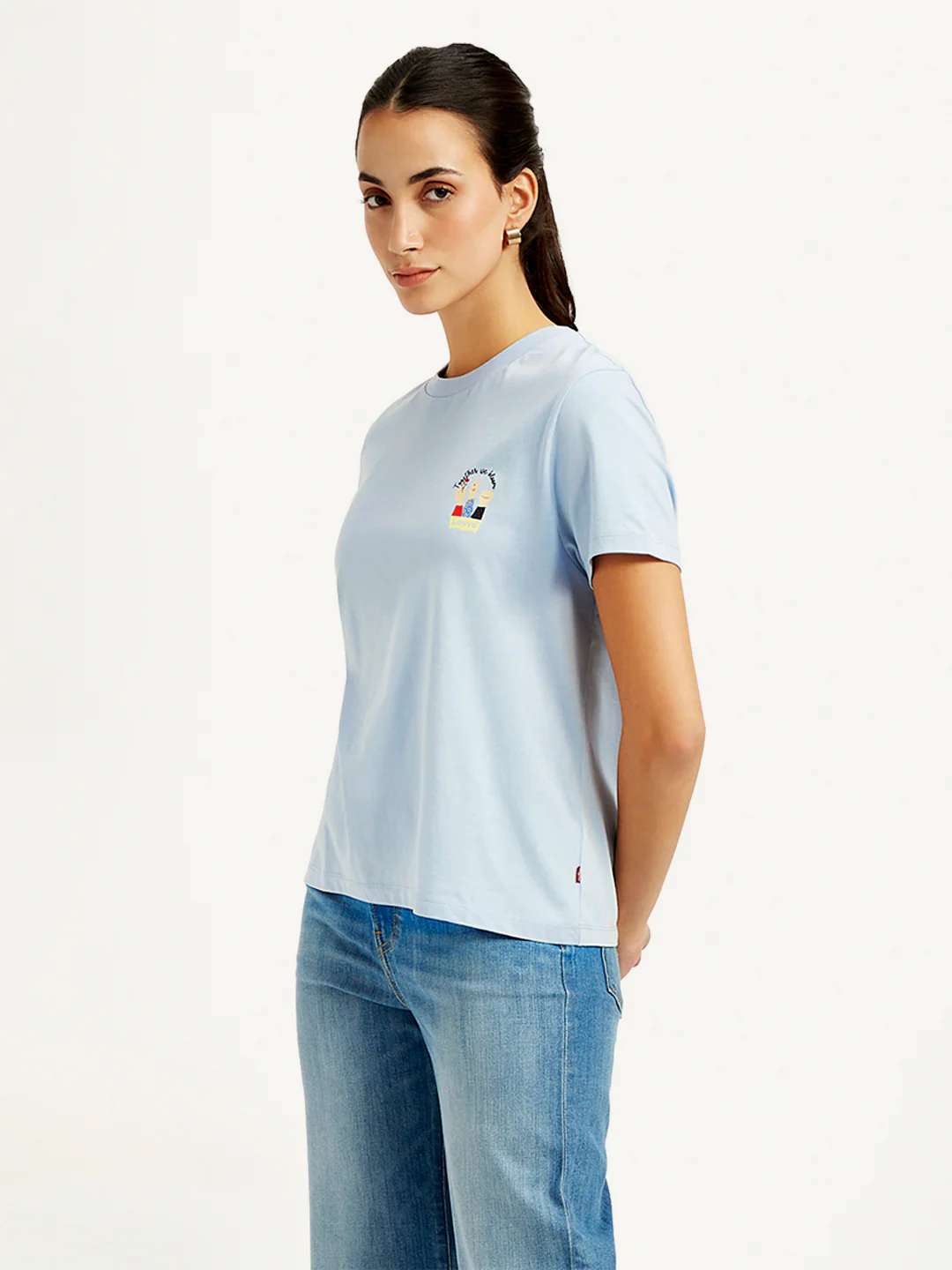 Women's Graphic Print Crew Neck Relaxed Fit T-Shirt - Image 4