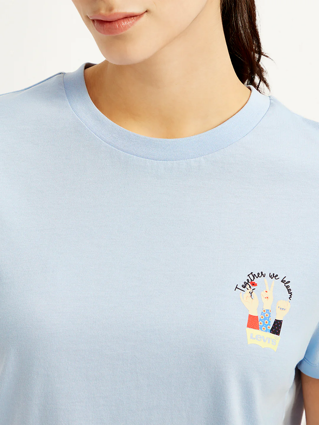 Women's Graphic Print Crew Neck Relaxed Fit T-Shirt - Image 5