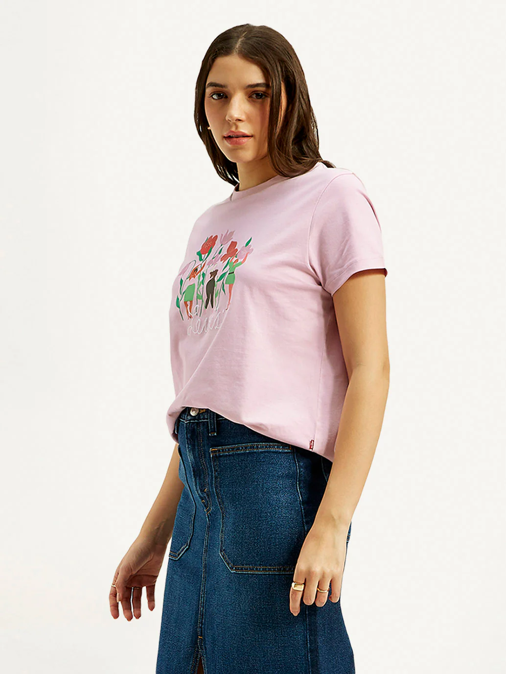 Women's Graphic Print Crew Neck T-shirt - Image 5