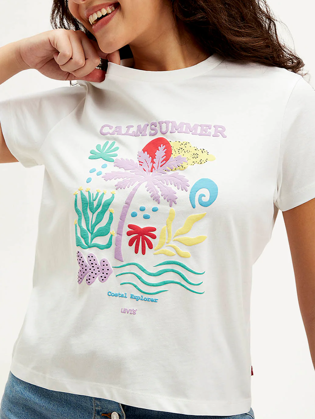 Women's Graphic Print Crew Neck T-shirt - Image 4