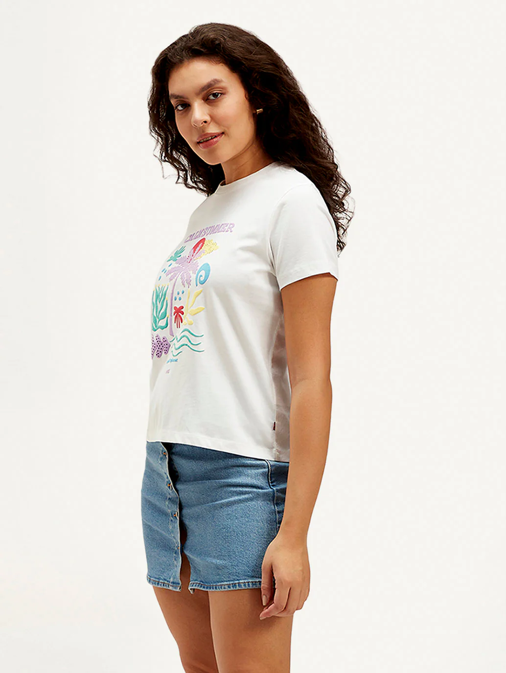 Women's Graphic Print Crew Neck T-shirt - Image 5