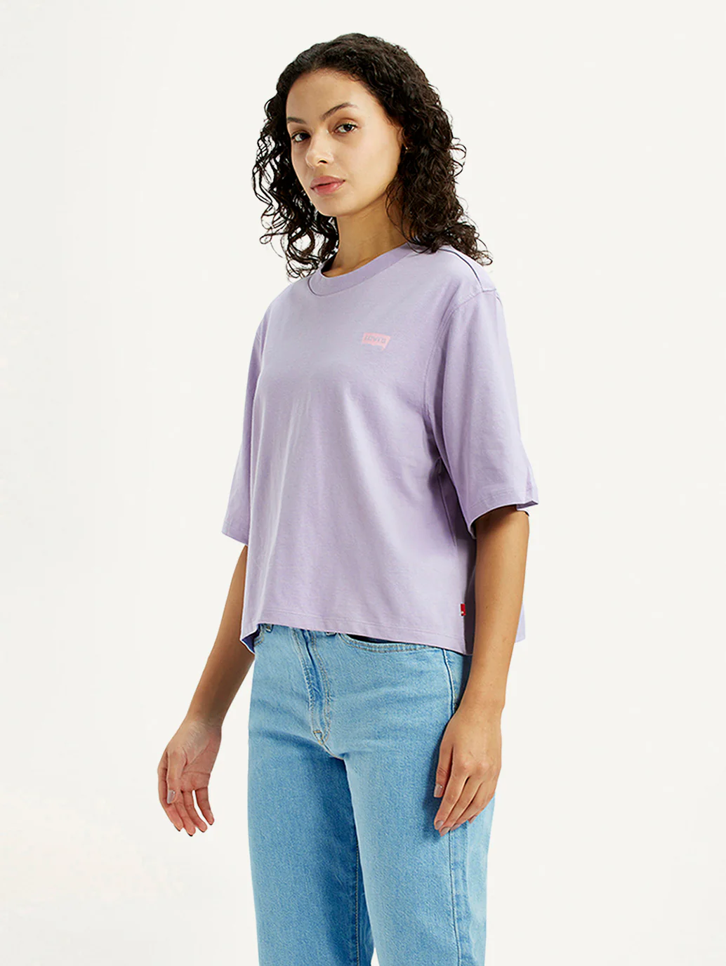 Women's Graphic Print Purple Relaxed Fit T-shirt - Image 6