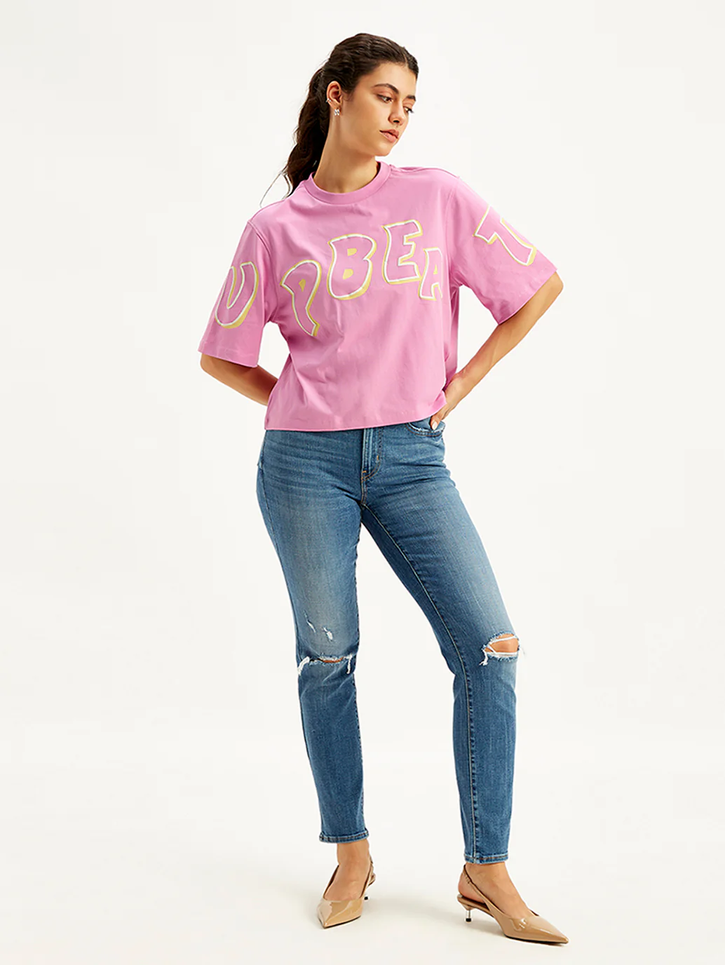 Women's Graphic Print Loose Fit T-Shirt - Image 2