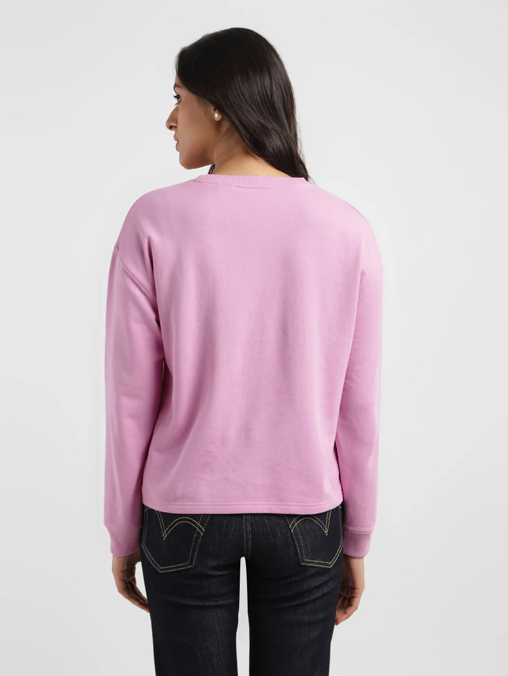 Women's Graphic Print Crew Neck Sweatshirt - Image 3