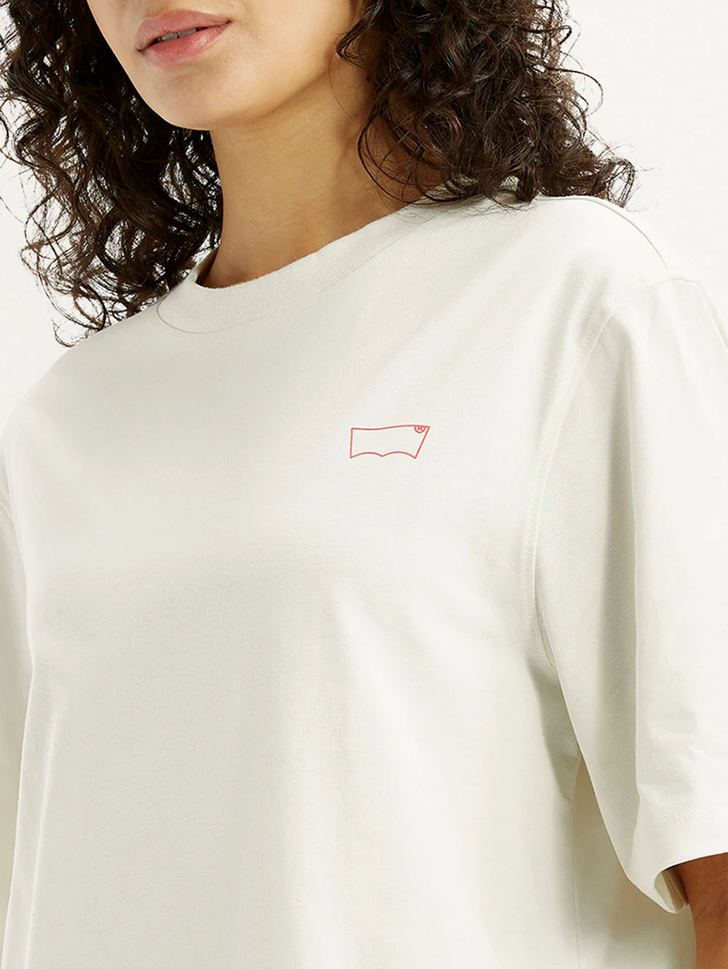 Women's Graphic Print Off White Relaxed Fit T-shirt - Image 5