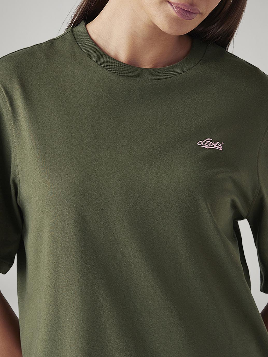 Women's Graphic Print Olive Relaxed Fit T-shirt - Image 4