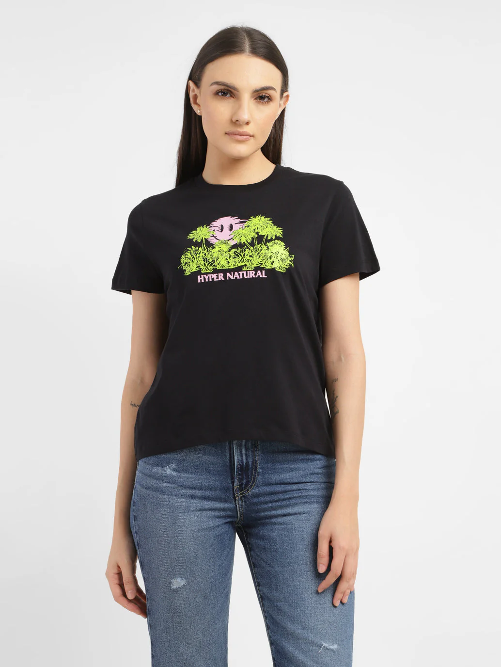Women's Graphic Print Relaxed Fit T-shirt - Image 2
