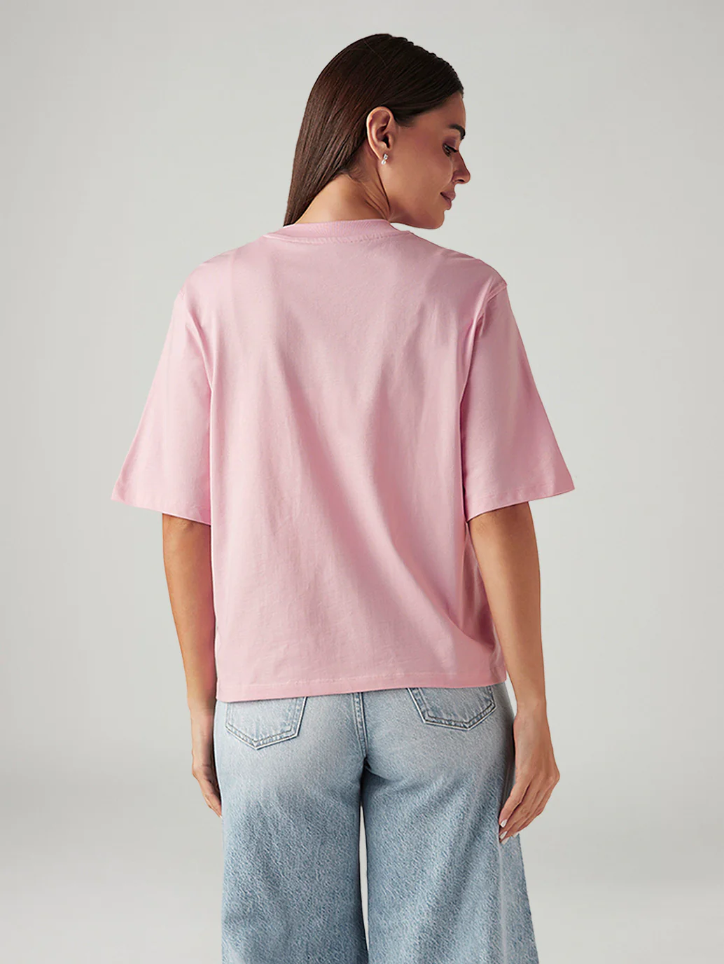 Women's Graphic Print Pink Relaxed Fit T-shirt - Image 2