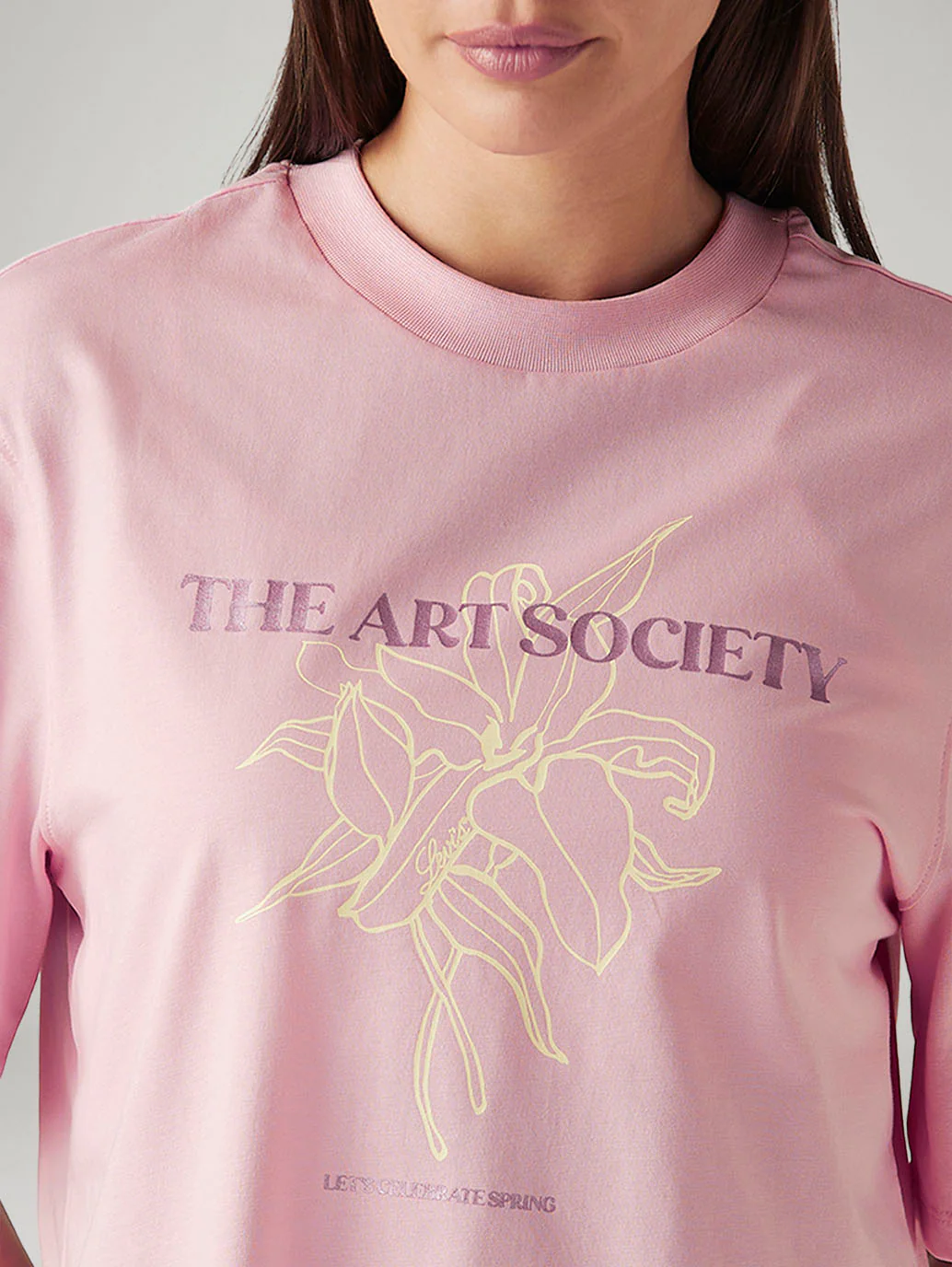 Women's Graphic Print Pink Relaxed Fit T-shirt - Image 3