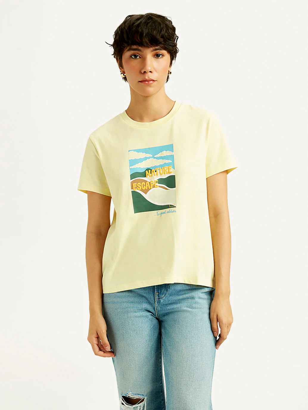 Women's Graphic Print Relaxed Fit T-shirt - Image 2