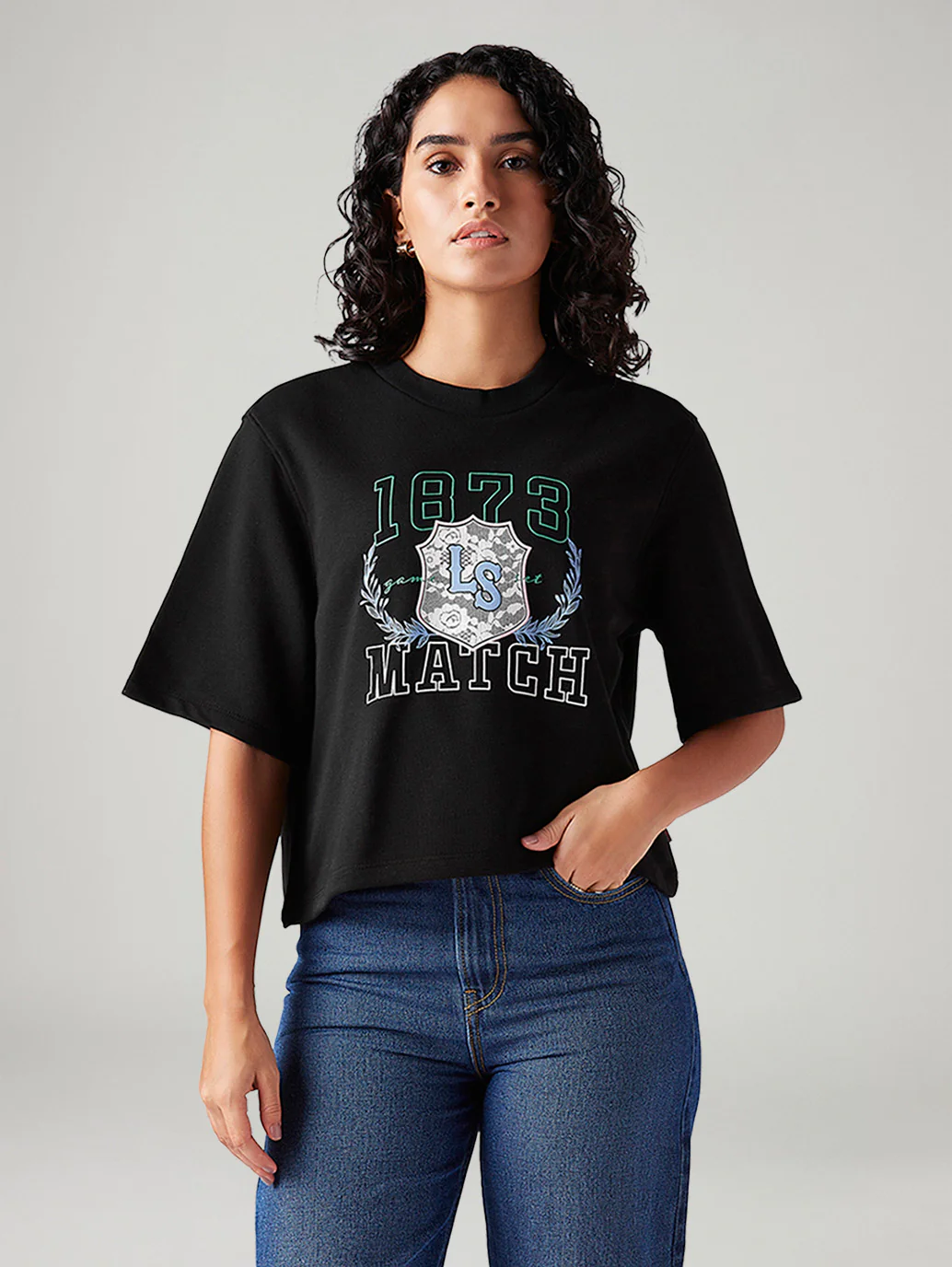 Women's Graphic Print Relaxed Fit T-Shirt - Image 2