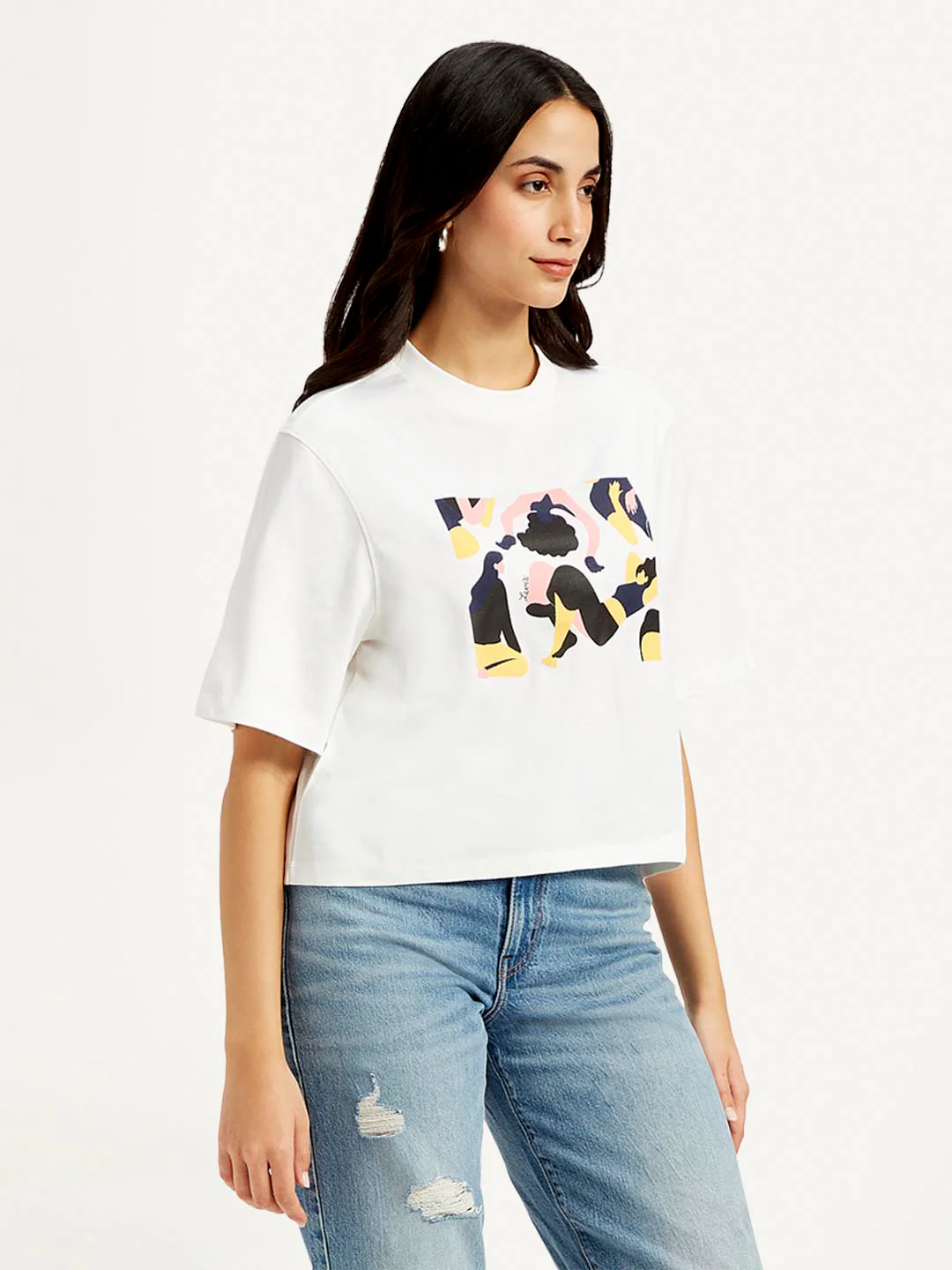 Women's Graphic Print Relaxed Fit T-shirts - Image 4