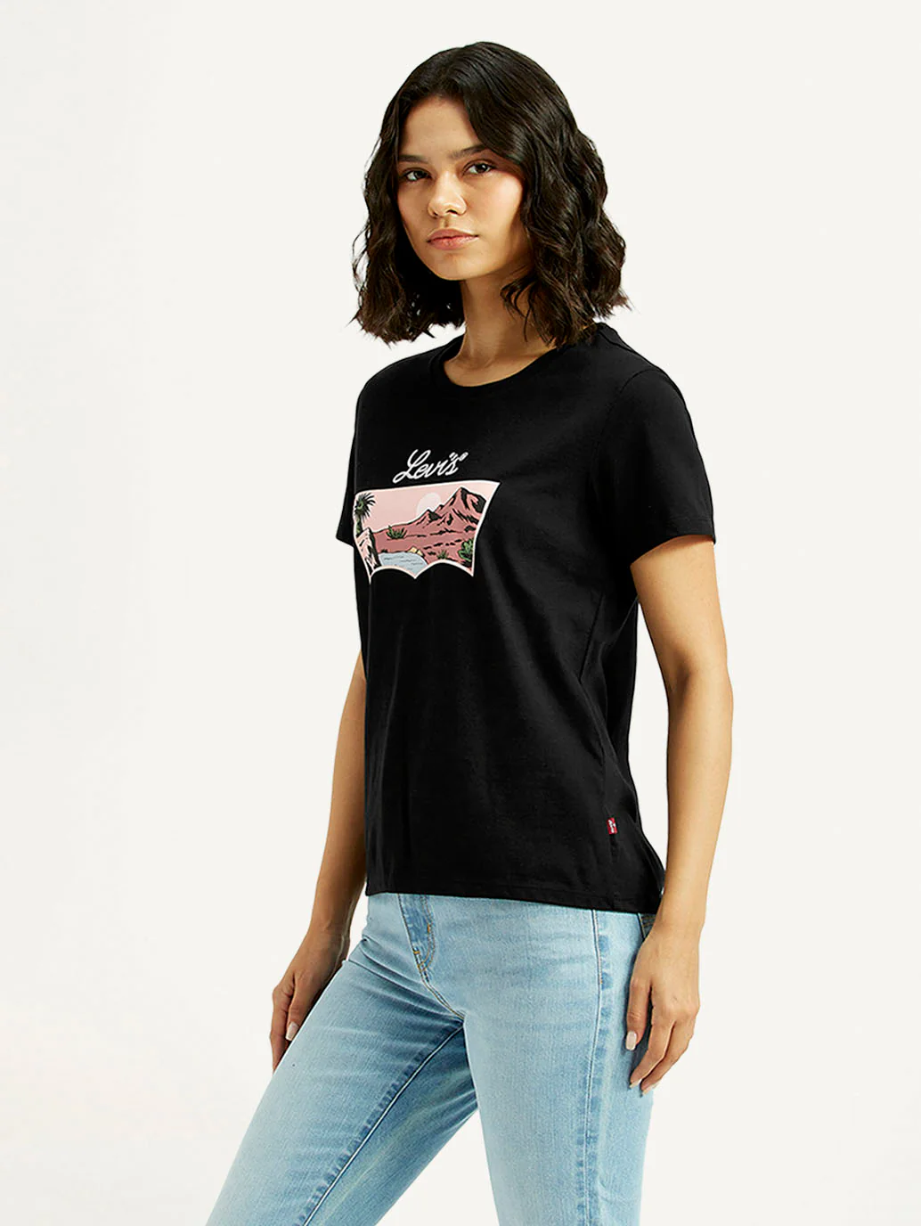 Women's Graphic Print Round Neck T-shirt - Image 5