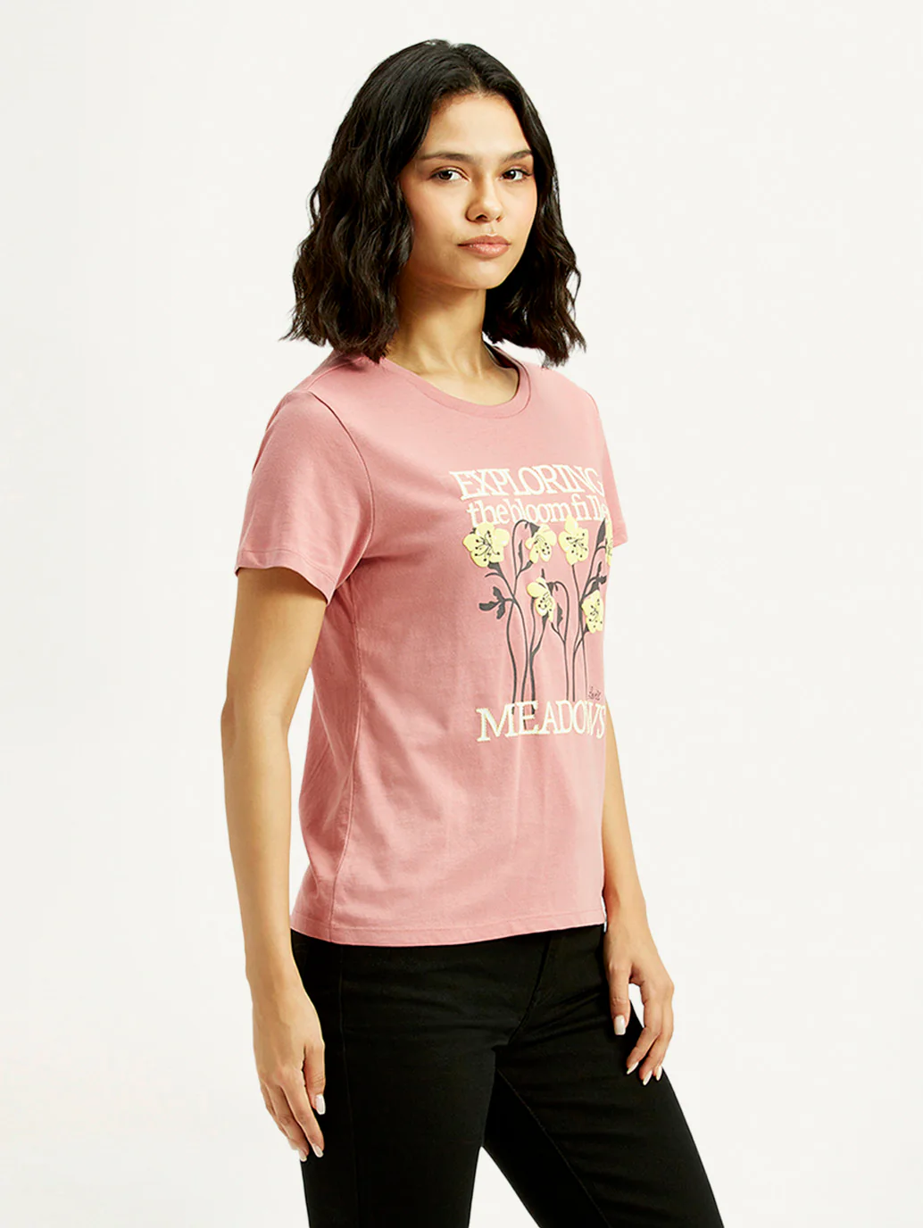 Women's Graphic Print Round Neck T-shirt - Image 4