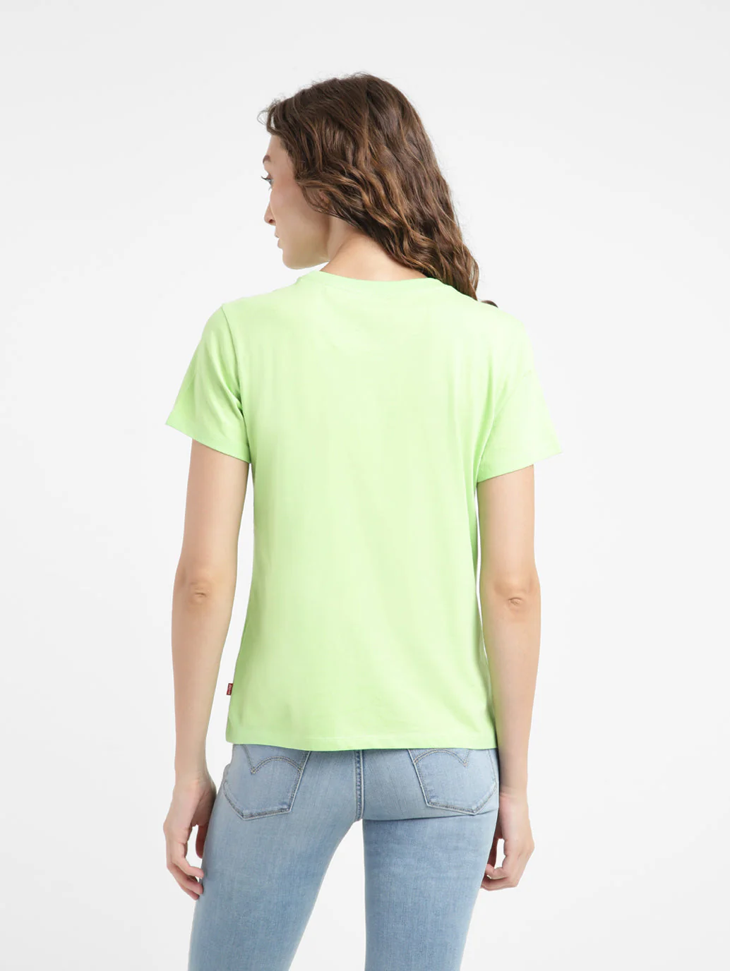 Women's Graphic Print Round Neck T-shirt Green - Image 3