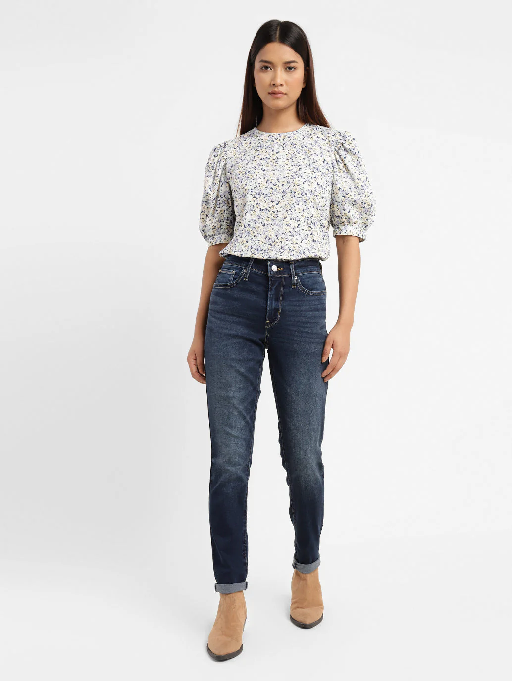 Women's 311 Blue Skinny Fit High Rise Jeans - Image 7