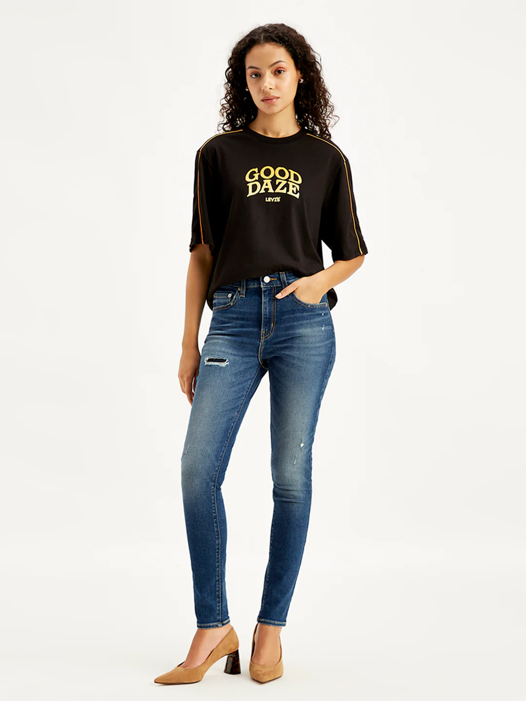 Women's 314 Blue Straight Fit High Rise Jeans - Image 5