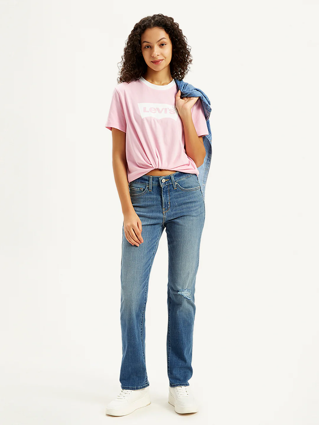 Women's 314 Blue Straight Fit High Rise Jeans - Image 5