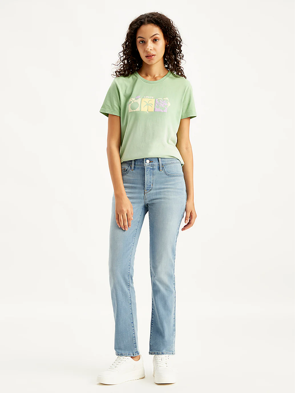 Women's 314 Blue Straight Fit High Rise Jeans - Image 3