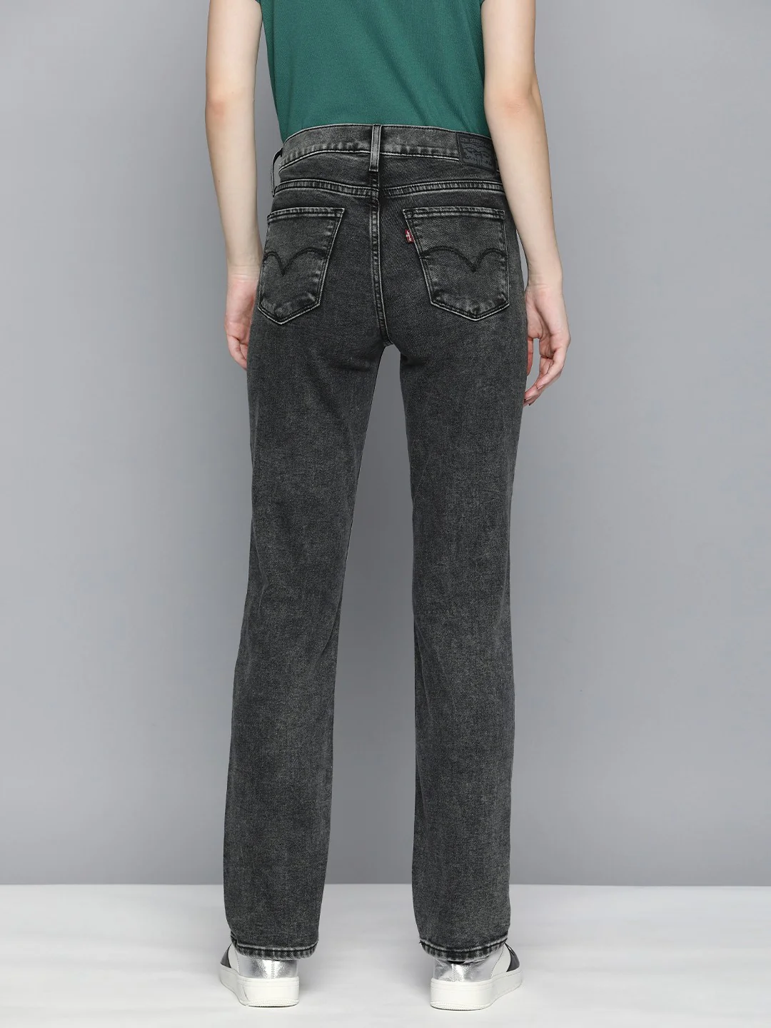Women's 314 Grey Straight Fit High Rise Jeans - Image 2