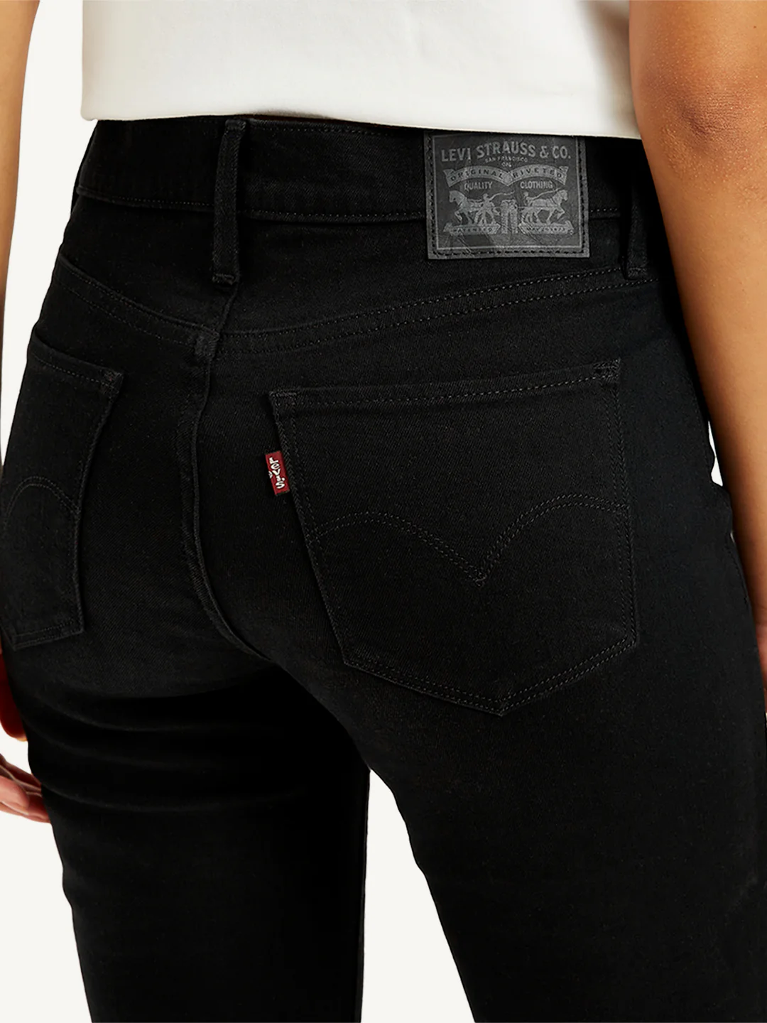 Women's 315 Black Flared Fit High Rise Jeans - Image 4