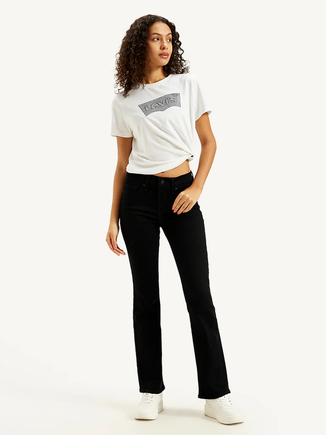 Women's 315 Black Flared Fit High Rise Jeans - Image 5