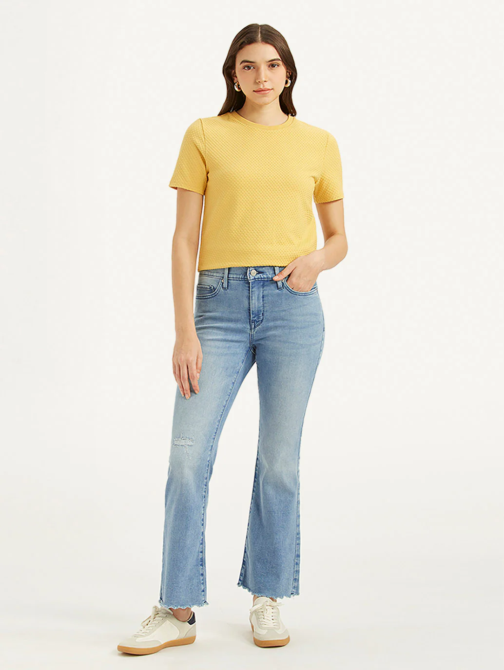 Women's 315 Blue Flared Fit High Rise Jeans - Image 2