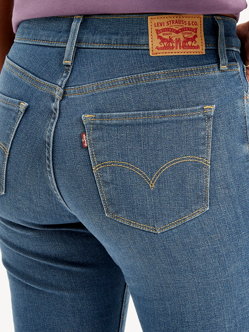 Women's 315 Blue Flared Fit High Rise Jeans - Image 4