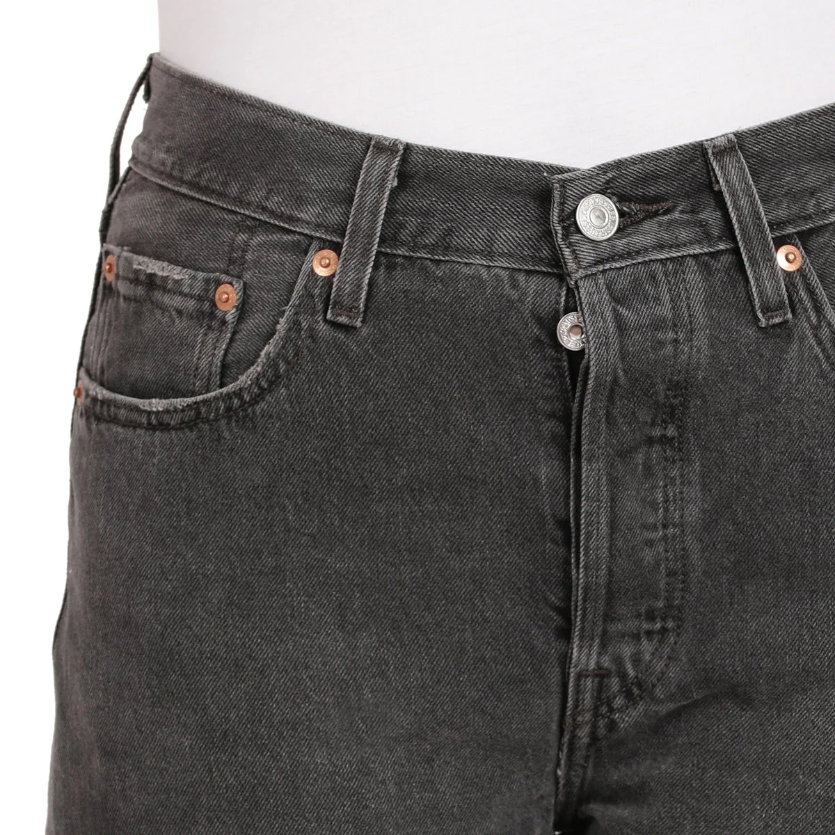 Women's 501 Grey Straight Fit High Rise Jeans - Image 9