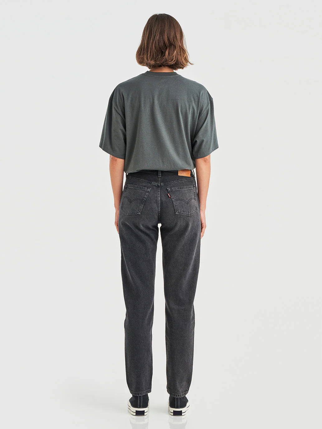 Women's 501'81 Grey Straight Fit High Rise Jeans - Image 3
